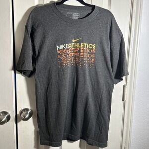Nike Athletics Mens T-Shirt Athletic Short Sleeve Gray‎ Graphic Gym Active